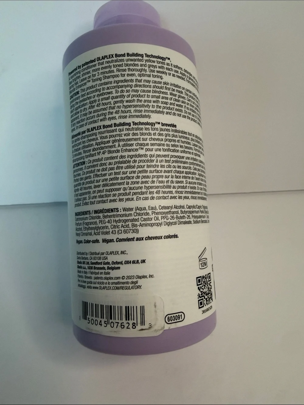 OLAPLEX No.5P Blonde Enhancer Toning Conditioner — Lavender Bottle